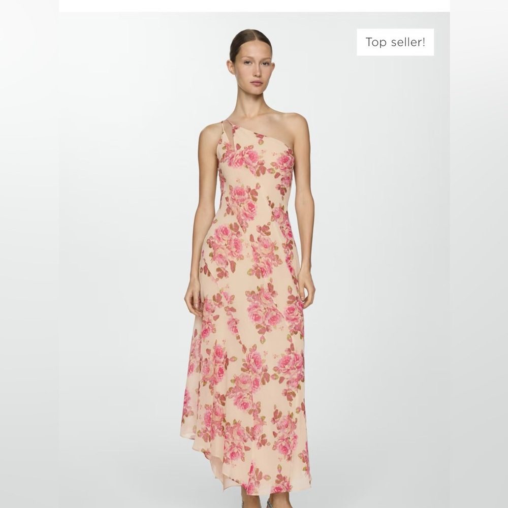 NWT Mango Asymmetrical Floral Dress
